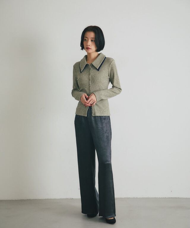 ARVELLIA】SATIN FLUID PANTS