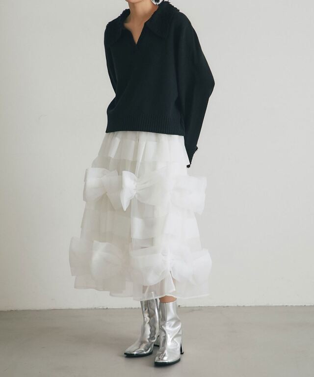 ARVELLIA】ARC BOW SKIRT