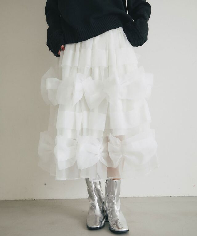 ARVELLIA】ARC BOW SKIRT