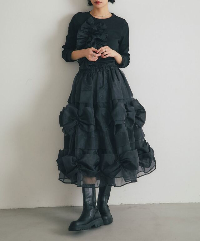 ARVELLIA】ARC BOW SKIRT