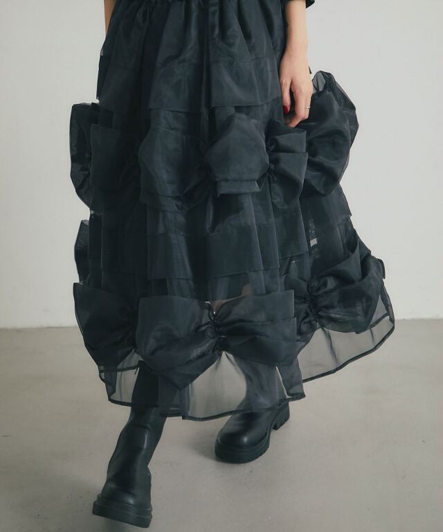 ARVELLIA】ARC BOW SKIRT