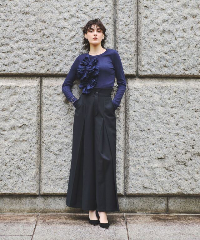 ARVELLIA】WAVE FRILL KNIT