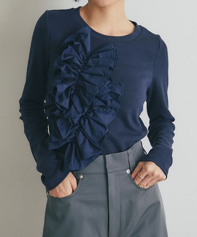 ARVELLIA】WAVE FRILL KNIT