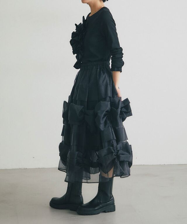 ARVELLIA】WAVE FRILL KNIT