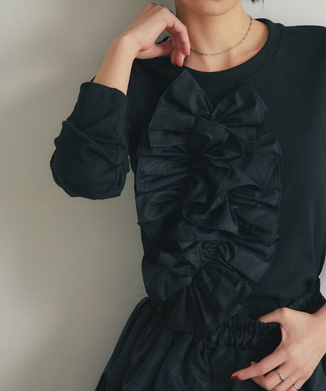 ARVELLIA】WAVE FRILL KNIT