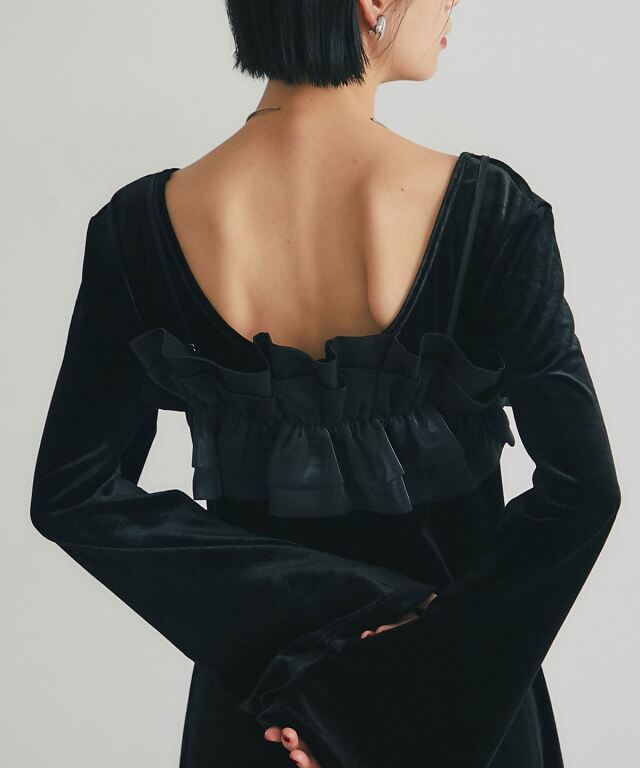 ARVELLIA】BUSTIER SET VELVETDRESS