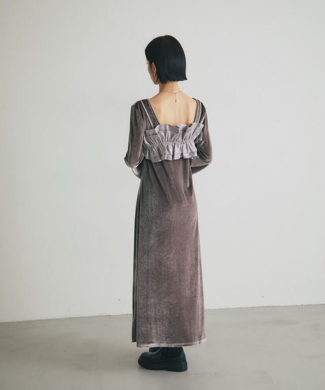 ARVELLIA】BUSTIER SET VELVETDRESS