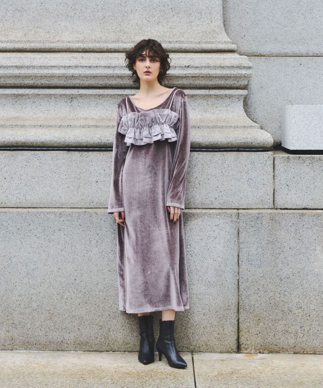 【ARVELLIA】BUSTIER SET VELVETDRESS