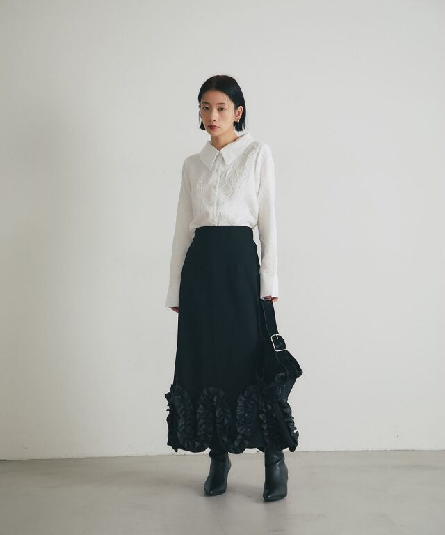 ARVELLIA】RUFFLE WAVE SKIRT