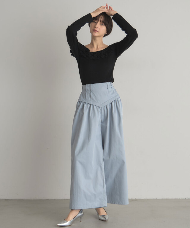 ARVELLIA】TUCKED CORESET PANTS