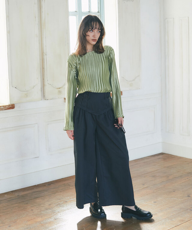 ARVELLIA】TUCKED CORESET PANTS
