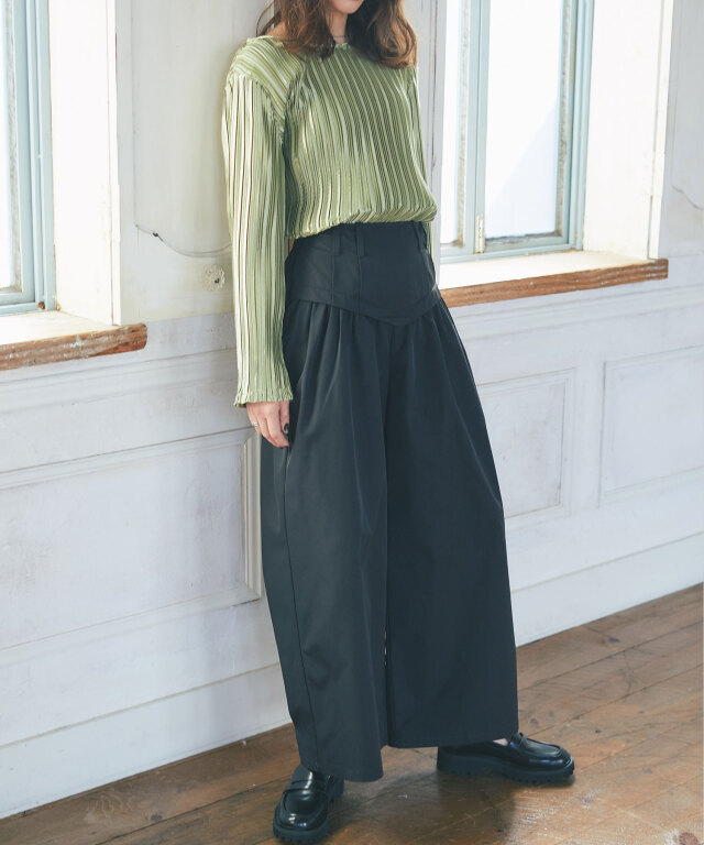 【ARVELLIA】TUCKED CORESET PANTS