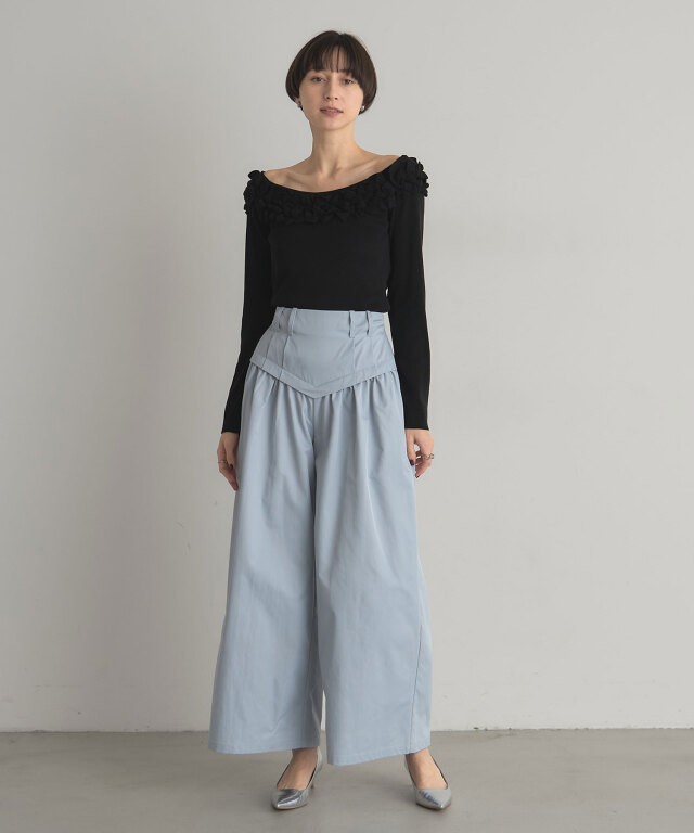 ARVELLIA】TUCKED CORESET PANTS