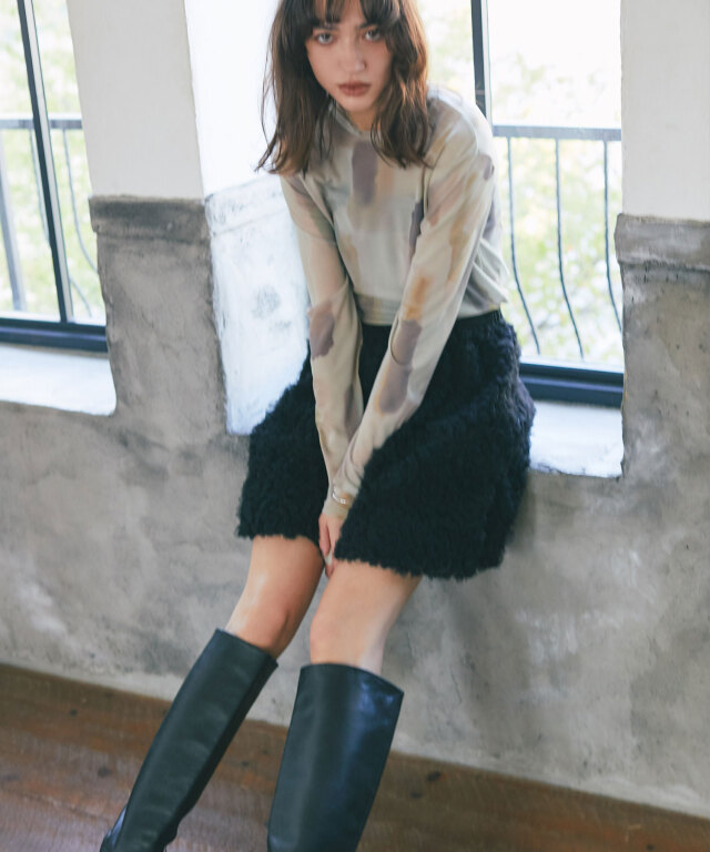 ARVELLIA】WATERCOLOR ART SHEER TOPS