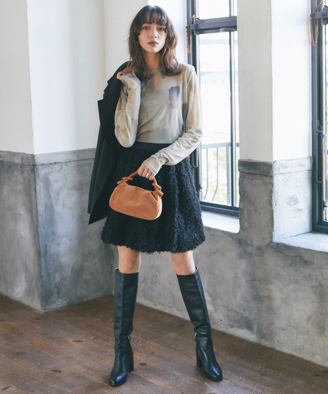 ARVELLIA】WATERCOLOR ART SHEER TOPS