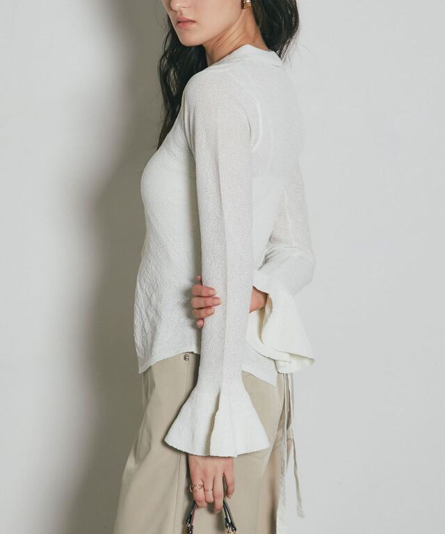 ARVELLIA】FLARE BACK CUT KNIT