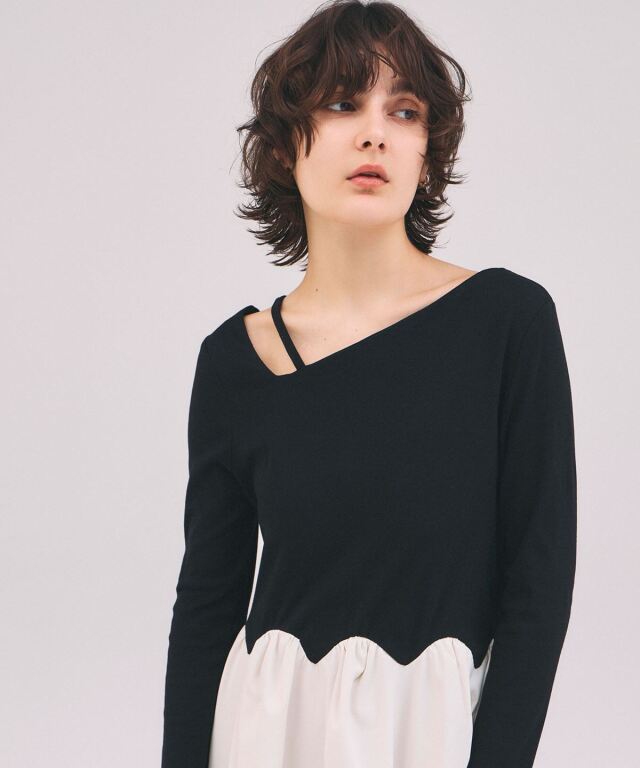 ARVELLIA】WAVE LINE DRESS