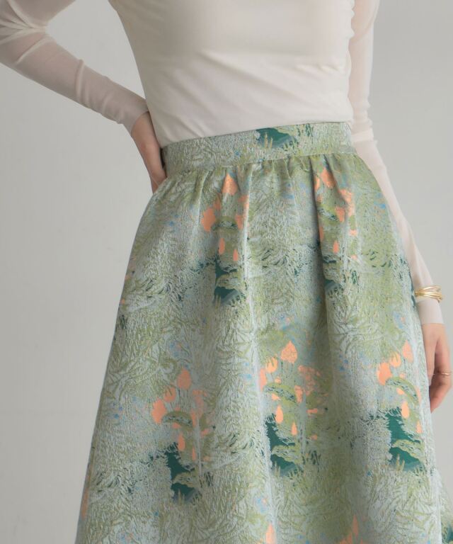 ARVELLIA】BROCADE SKIRT