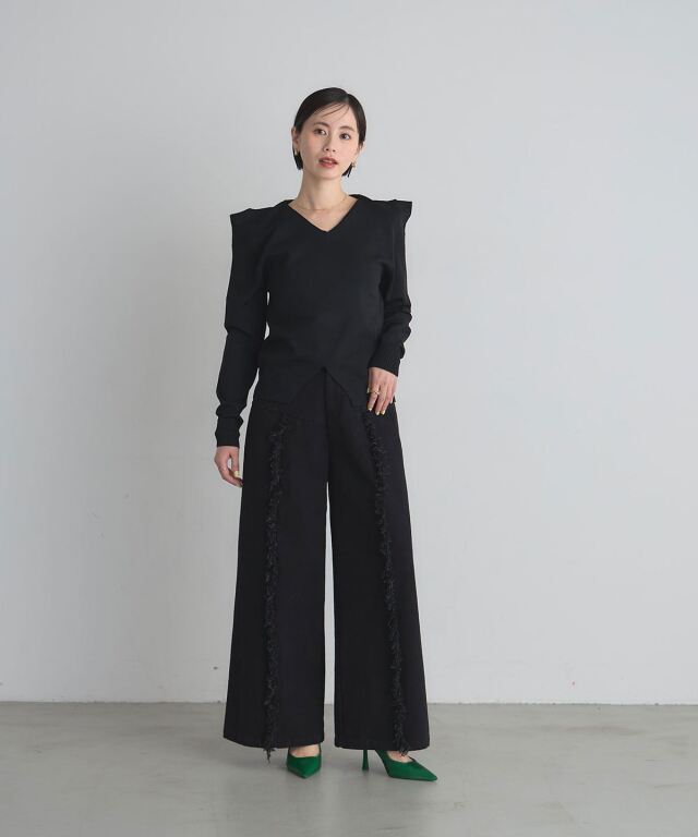 くみさま専用【新品】POWER SHOULDER KNIT ARVELLIA】POWER SHOULDER KNIT