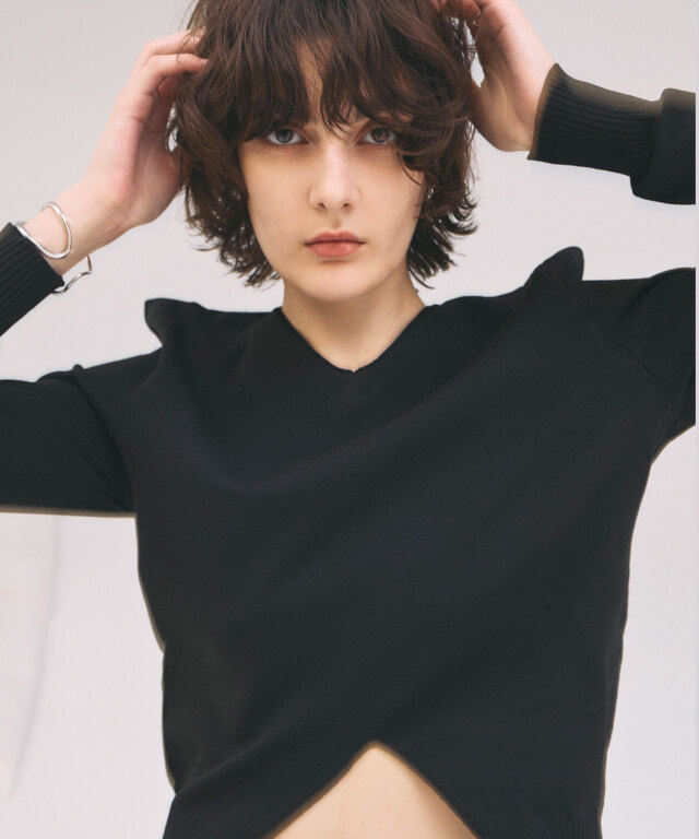 ARVELLIA】POWER SHOULDER KNIT