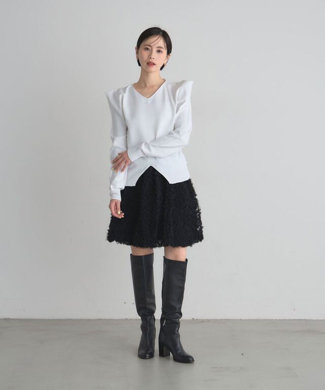 くみさま専用【新品】POWER SHOULDER KNIT ARVELLIA】POWER SHOULDER KNIT