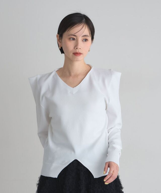 ARVELLIA】POWER SHOULDER KNIT