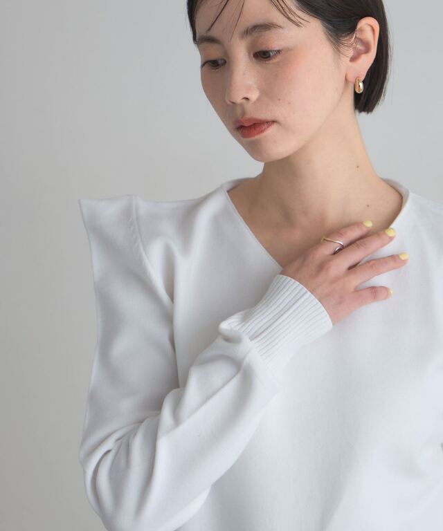 ARVELLIA】POWER SHOULDER KNIT