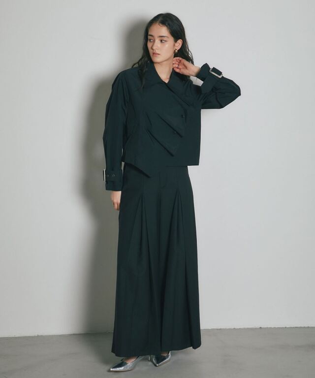 ARVELLIA】SLANT SHORT TRENCH