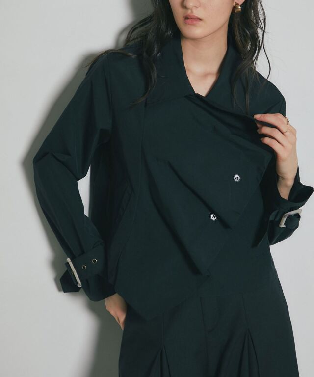 ARVELLIA】SLANT SHORT TRENCH