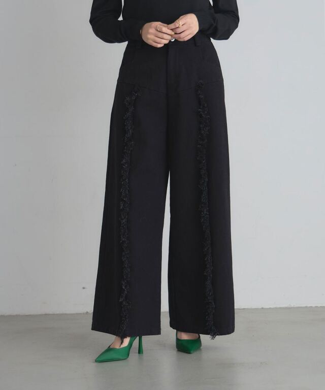 ARVELLIA】FRINGE WIDE DENIM