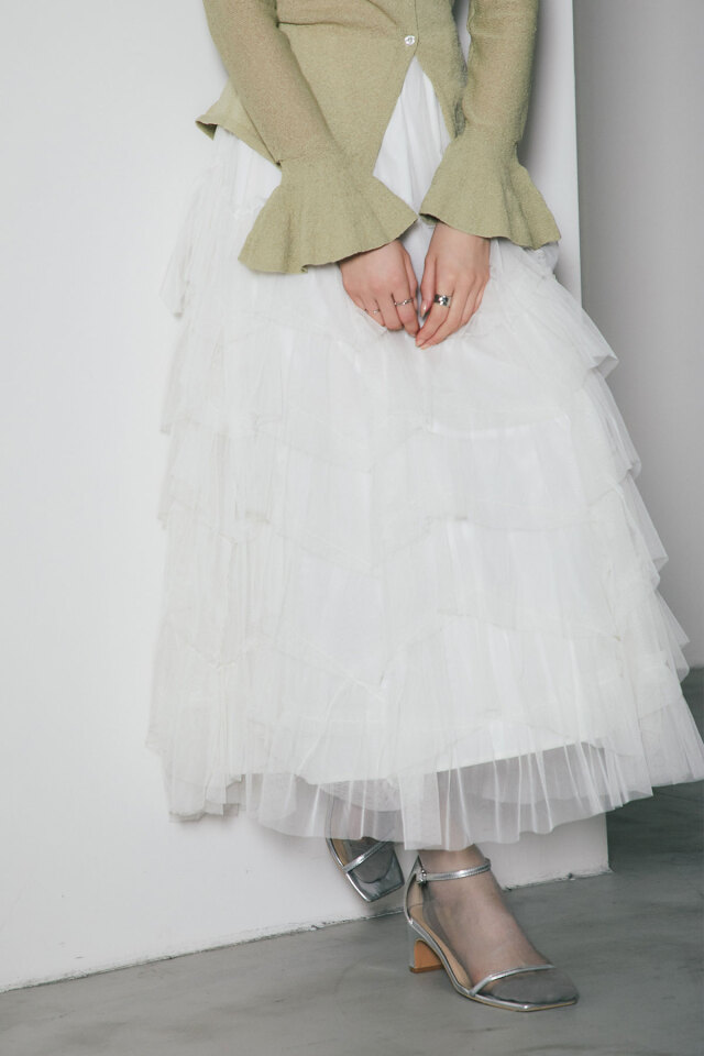 ビジュー付きスウェットチュニック