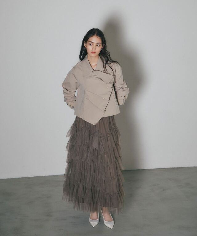 サングリアル ヴィヴィッド ARVELLIA】LAYERED TULLE SKIRT