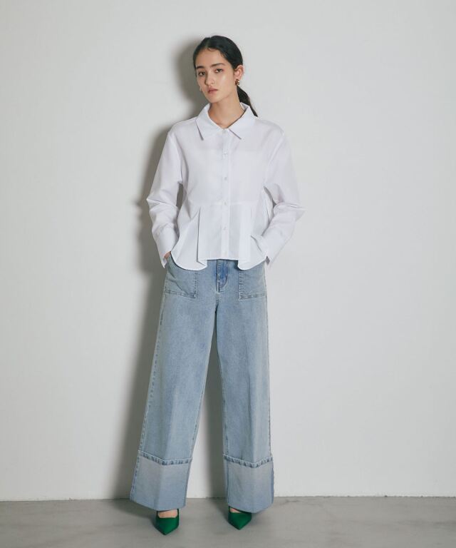 ARVELLIA】TUCKED FLARE BLOUSE