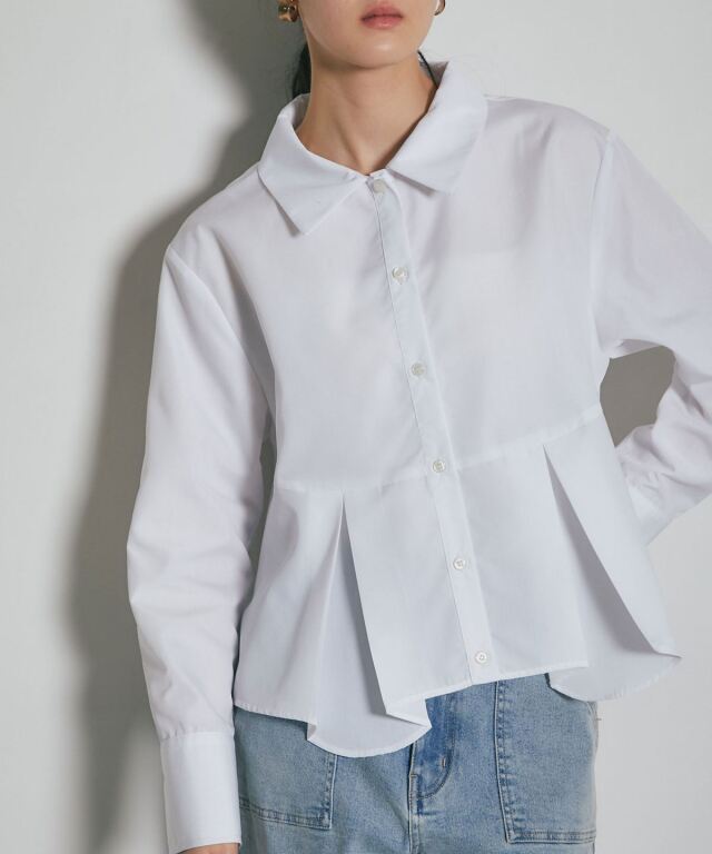 ARVELLIA】TUCKED FLARE BLOUSE