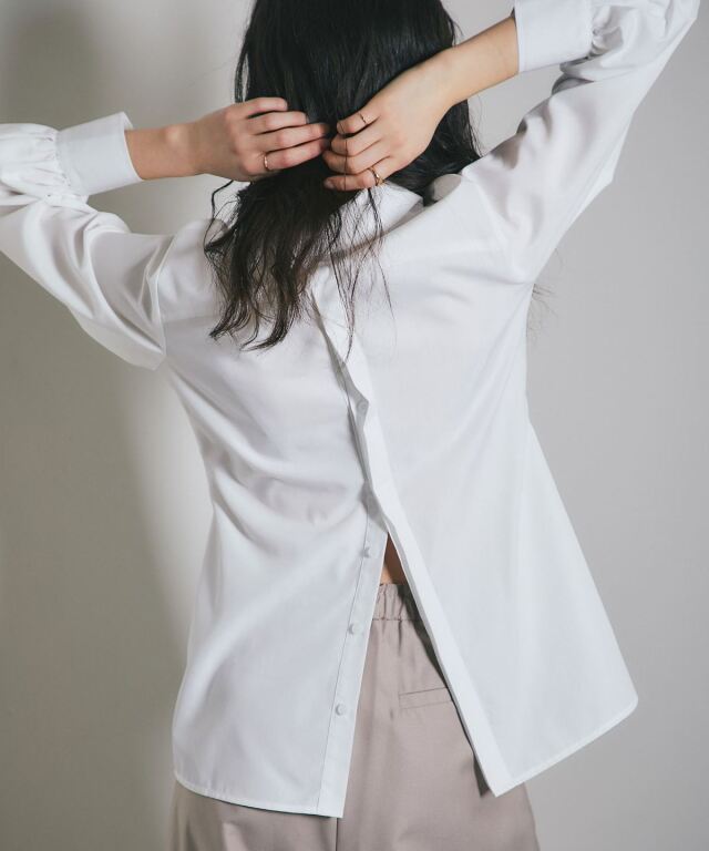 【ARVELLIA】BACK SLIT SHIRT