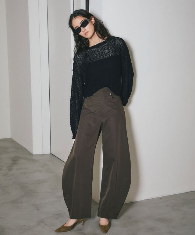 お客の出品ページ ARVELLIA】POPCORN KNIT TOP