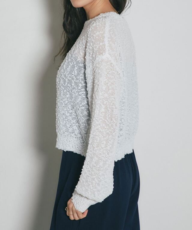ARVELLIA】POPCORN KNIT TOP