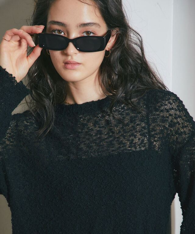 ARVELLIA】POPCORN KNIT TOP