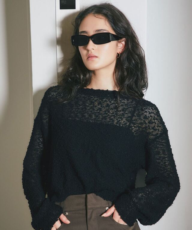 【ARVELLIA】POPCORN KNIT TOP