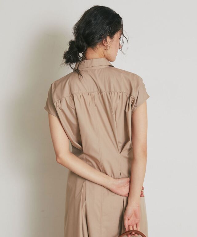 ARVELLIA】TUCK BELT SHIRT DRESS