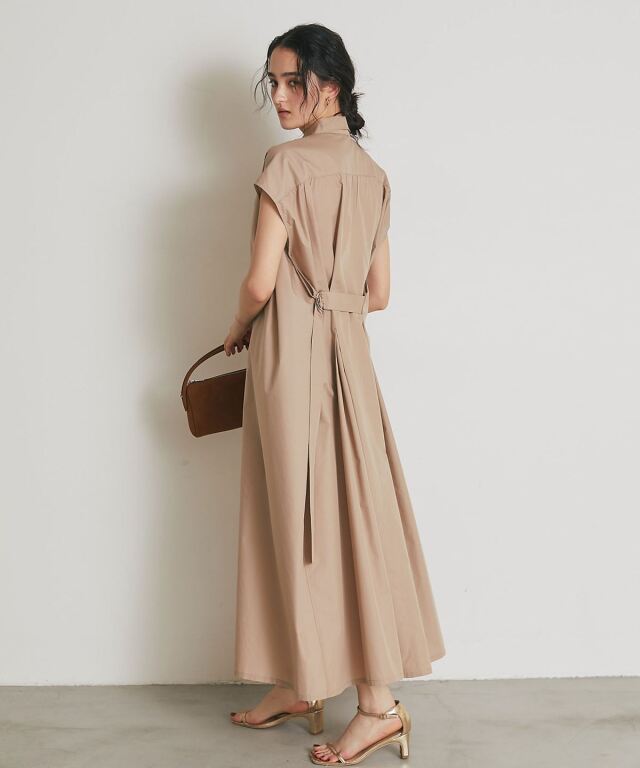 ARVELLIA】TUCK BELT SHIRT DRESS