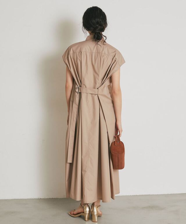 ARVELLIA】TUCK BELT SHIRT DRESS