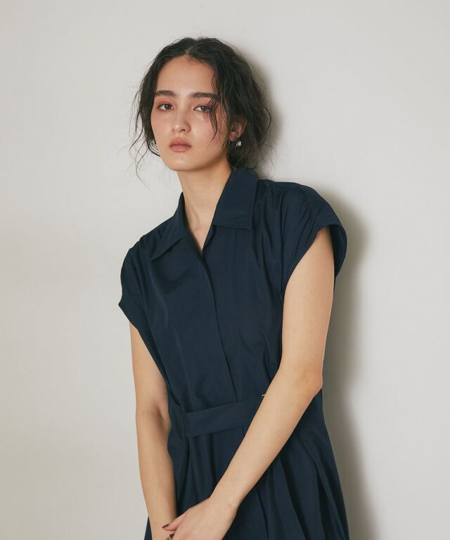 ARVELLIA】TUCK BELT SHIRT DRESS