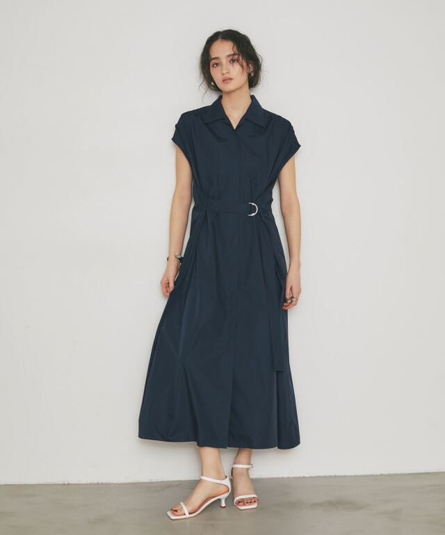 【ARVELLIA】TUCK BELT SHIRT DRESS