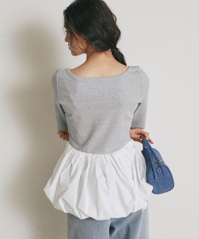 ARVELLIA】ASYMMETRIC BALLOON TOP