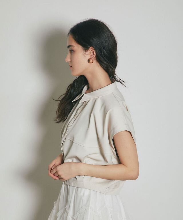 TAN タンクトップ ARVELLIA】TUCKED SHORT VEST