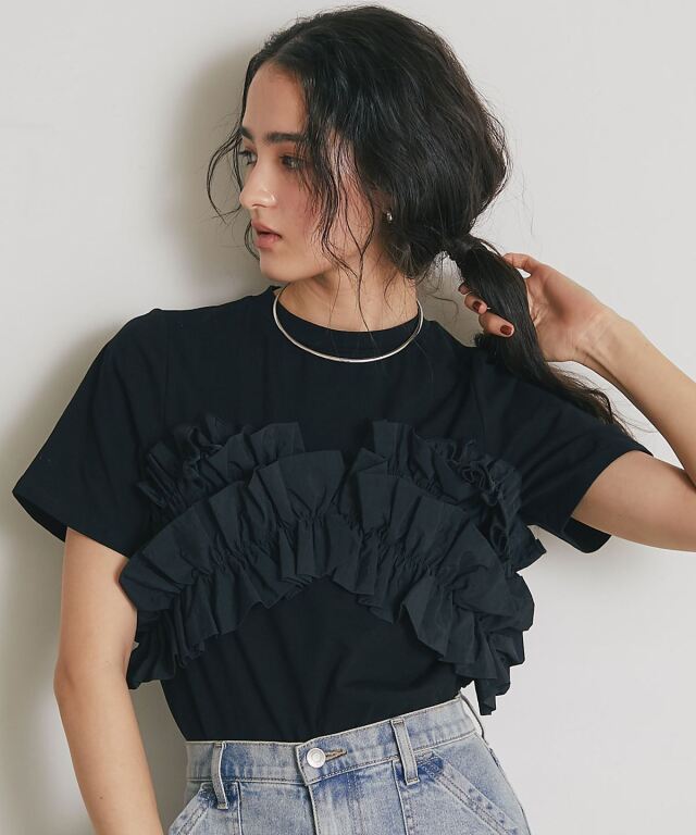 ARVELLIA】2WAY LAYERED RUFFLE TOP