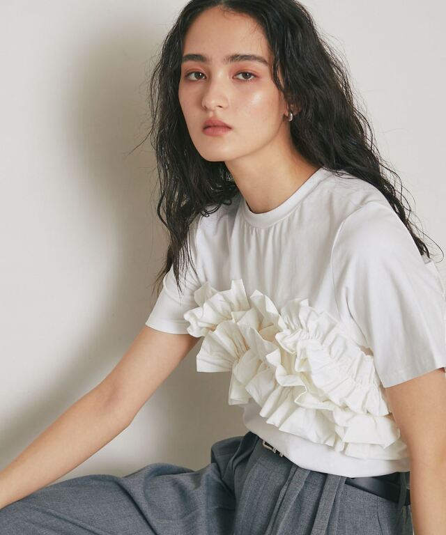 ARVELLIA】2WAY LAYERED RUFFLE TOP