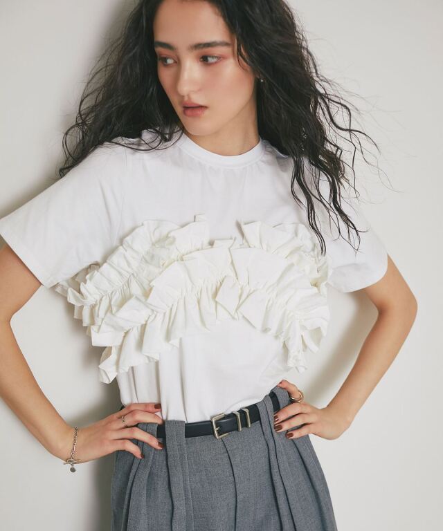 【ARVELLIA】2WAY LAYERED RUFFLE TOP