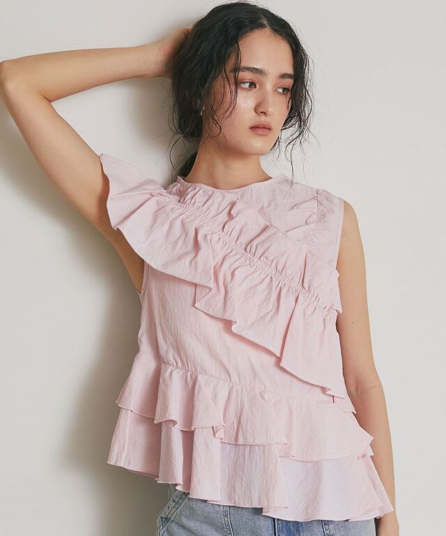 ARVELLIA】ASYMMETRIC CASCADE TOP